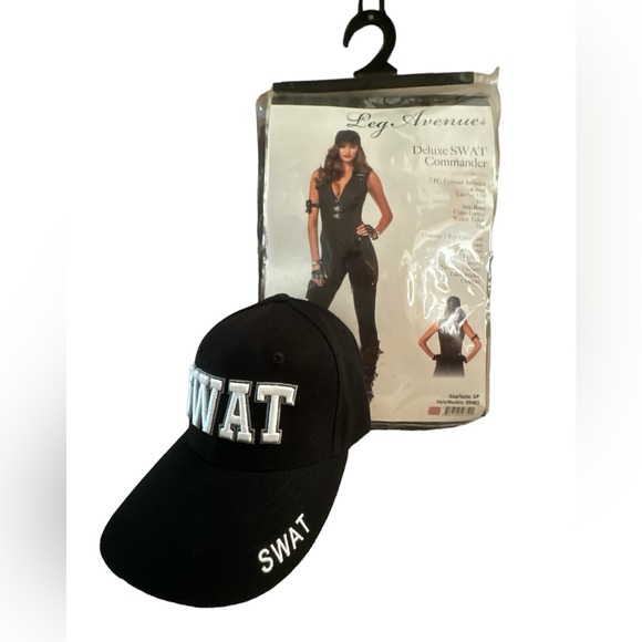 Leg Avenue Women's 7 Piece Deluxe Swat Commander Costume With Baseball Cap - Picture 8 of 10